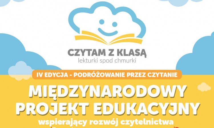 Klasa 1b czyta lekturki spod chmurki
